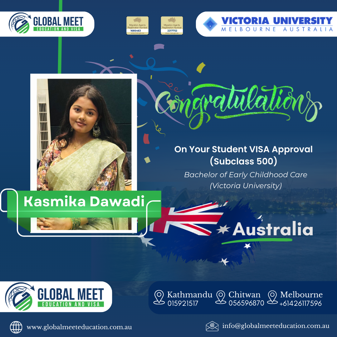 Visa approval celebration — Kasmika Dawadi